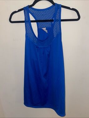 Danskin Now Bright Blue Mesh-Back Athletic Tank